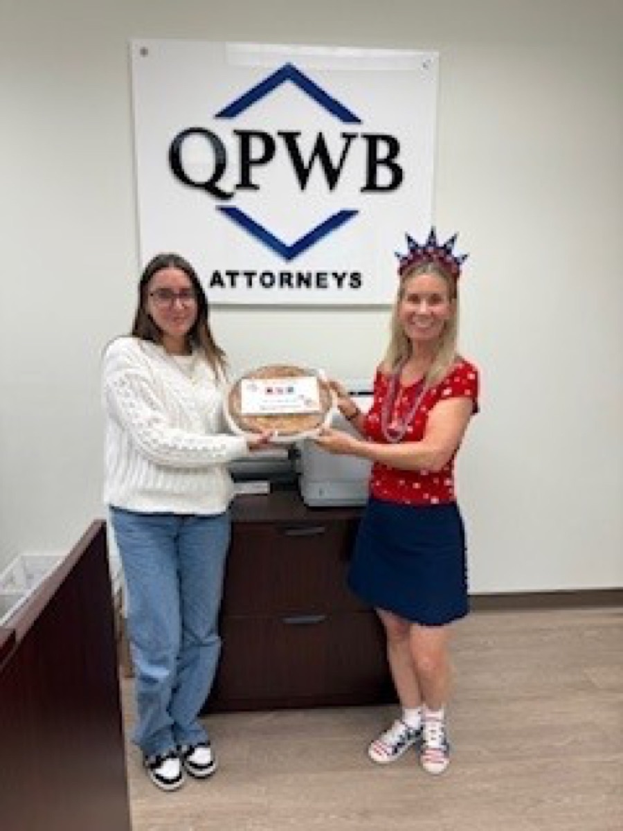 Pie delivery to a law firm, July 2025